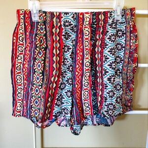 Colorful Patterned Bohemian Shorts